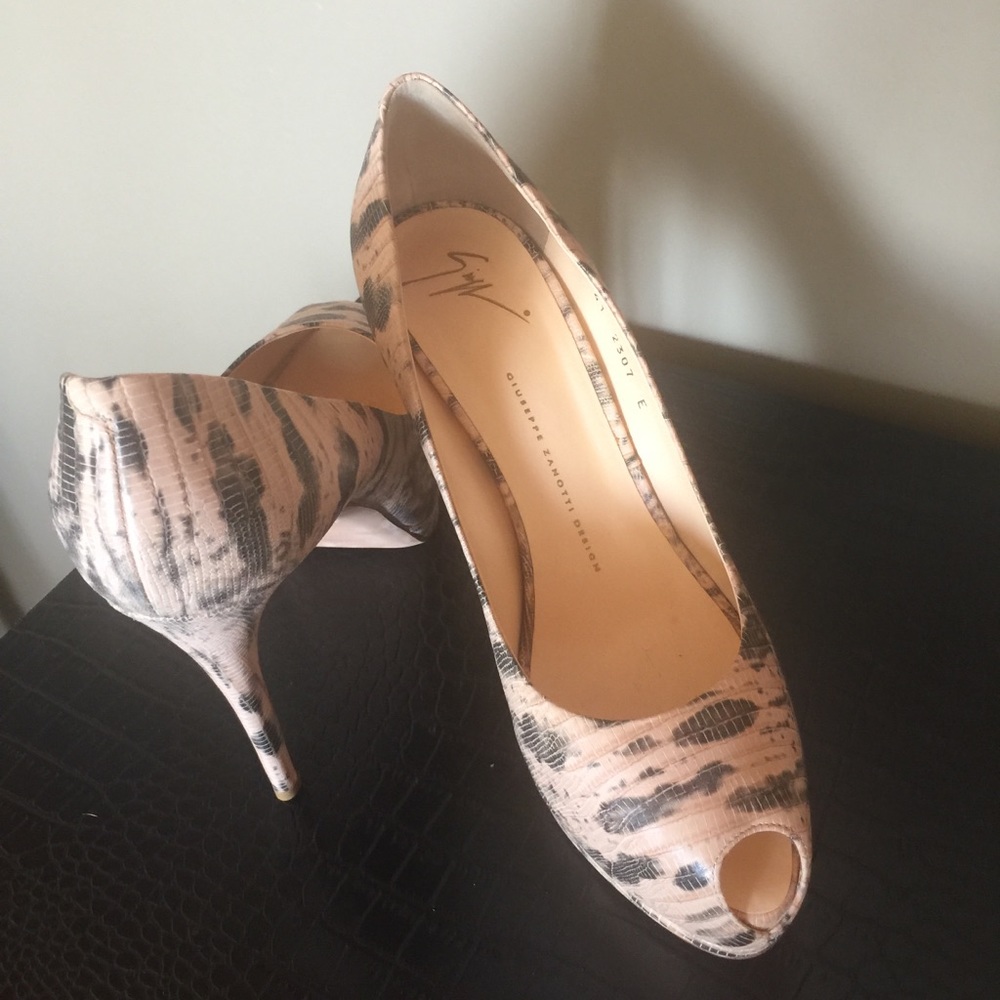 Vintage GIUSEPPE ZANOTTI OPEN TOE HEELS❤️HP - Picture 5 of 11